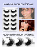 Fluffy Eyelashes 3D Mink False Lashes Fluffy Soft Cross Manga Lashes Wispy Volume Mink Lashes Dramatic Makeup