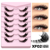 Cat Eye Lashes Half Lashes Soft Natural Faux Mink Eyelashes Fake Lashes Natural Look Wispy Winged End Eye Elongated