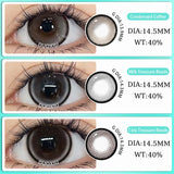 2Pcs Color Colored Contact Soft Circular Lenses Beauty Pupil Large Diameter 14.5mm Black Lens Makeup Free Shipping