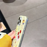 Korean Cute Summer Fruit Watermelon Pear Pattern Phone Case for Iphone 15 16 14 13 Pro Max 16pro 15pro 14 Cover Women Girl Case
