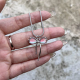 Fahion Glass Charm Real Dried Flower Pendant Necklace Transparent Butterfly Flower Pendant Necklace For Women Jewelry