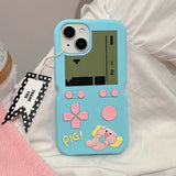Funny Piggy Game Pattern TPU Phone Case For iPhone 16 15 14 13 12 Pro Max 14 Plus Soft Silicone Back Cover