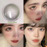 2pcs Natural Blue Lens Colored Prescription Contact Lenses for Eyes Beauty Pupils Myopia Eye Color Lenses Violet Lenses
