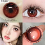 2pcs/pair Red Color Contact Lenses Vampire Cosplay Comestic Beauty Eye Color Lens Colored Lenses for Eyes Yearly Use