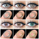 EYESHARE Natural Colored Contact Lenses For Eyes 2pcs Colored Contact Lens For Eyes Yearly Beautiful Makeup Color Contact Lense
