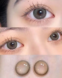Beautiful Contact Lenses for Eyes Beauty Natural Brown Eye Lenses Myopia Prescription Lenses Yearly Use 14.2mm 1 Pair