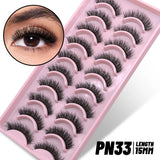 Lashes 5/10 Pairs 3D Faux Mink Lashes Fluffy Soft Wispy Volume Natural long False Eyelashes Reusable Eyelashs Makeup