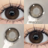 2PCS New Gray Prescription Contact Lenses Fashion Pupils Cosmetics Eye Color Lenses Myopia Colored Contact Lenses Brown