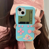 Funny Piggy Game Pattern TPU Phone Case For iPhone 16 15 14 13 12 Pro Max 14 Plus Soft Silicone Back Cover