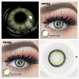 Natural Contact Colored Lenses For Eyes Mocha Green 1Pair Multicolor Lens Soft Yearly Pupils Beauty