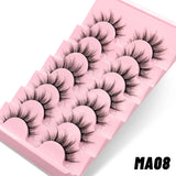 5/10 Pairs Natural False Eyelashes Manga Lashes 3d Faux Mink Lashes Soft Winged Natural Realistic Eyelash Extension