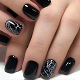 24Pcs Short Solid Color Wine Red Fake Nail Tips with Glue Glitter Square/round Head False Nails Wearable Ballet Press on Nails