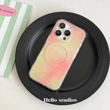 Korean Cute Guava Magnetic Grip Tok Griptok Phone Stand Holder Phone Case for IPhone 16 15 Pro 14 13 Pro Max Magsafe Tok Cover