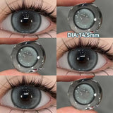 2PCS New Gray Prescription Contact Lenses Fashion Pupils Cosmetics Eye Color Lenses Myopia Colored Contact Lenses Brown