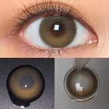 Beautiful Contact Lenses for Eyes Beauty Natural Brown Eye Lenses Myopia Prescription Lenses Yearly Use 14.2mm 1 Pair
