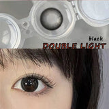 Eyes Colour Contact Lens Mate Case Water Container Travel Kit Box Doublelight Black