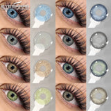 EYESHARE 1Pair New Color Contact Lenses for Eyes Blue Eye Lenses Green Lenses Beautiful Pupil Yearly Makeup Cosmetic Gray Pupils