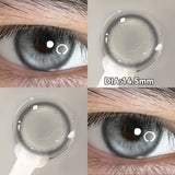2PCS New Gray Prescription Contact Lenses Fashion Pupils Cosmetics Eye Color Lenses Myopia Colored Contact Lenses Brown