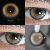 New 1Pair Fashion Big Lenses Myopia Colored Contact Lenses for Eyes Beauty Blue Eyes Lenses Green Pupils Brown Grey Lens