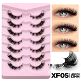 Cat Eye Lashes Half Lashes Soft Natural Faux Mink Eyelashes Fake Lashes Natural Look Wispy Winged End Eye Elongated