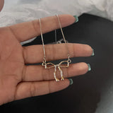 Bowknot Star Moon Pendant Necklaces for Women Simple Clavicle Chain Fashion Jewelry Accessories