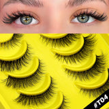 Half Lashes Cat Eye Lashes Soft Natural Clear Band Lashes Natural Look Faux Mink Wispy Mink Eyelashes Makeup