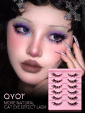 Cat Eye Lashes Faux Mink Eyelashes  Fake Lashes Natural Look Wispy Winged End Eye Elongated Eyelashes
