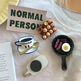 3D Fridge Magnets with Magnet Backing and Simulated Bread Design for Notifications and Decoration Simulated Food Fridge Magnets