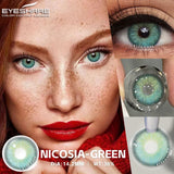 EYESHARE 1pair Natural Color Contact Lenses for Eyes Fashion Blue Lenses Gray Pupils Brown Lenses Yearly Cosmetic Green Contacts