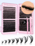 Eyelash Clusters Kit Large capacity Wispy Individual Lashes Natural DIY Cluster Eyelash Extensions for Beginners