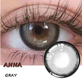 Eyes Colour Contact Lens Mate Case Water Container Travel Kit Box Anna Gray