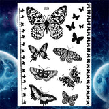 Women Girl Big Arm Owl Fake Tattoo Temporary Henna India Tatoo Stickers Custom Mandala Flower Black Turtle Tattoos Lace