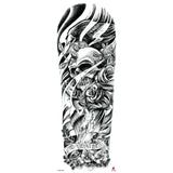 Full-arm Tattoo Stickers With The Crown Of The Virgin Of Jesus And Lion Waterproof Tattoo Stickers
