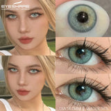 EYESHARE 1Pair New Colored Contact Lenses for Eyes Brown Lenses Green Eye Lenses Gray Pupils Yearly Cosmetic Eye Contact Lens