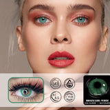 Colored Contact Lens Case Clip Stick Tweezers Combination Box Lenses Brazilgirl-Verde