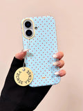 3D Polka Dot Cute Tomato Magnetic Grip Tok Phone Stand Holder Phone Case for IPhone 16 15 14 13 Pro Max Funny Magsafe Back Cover