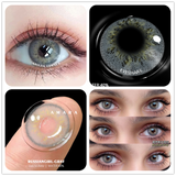 Natural Contact Colored Lenses For Eyes Mocha Green 1Pair Multicolor Lens Soft Yearly Pupils Beauty