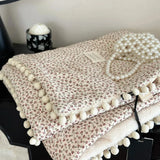 Blanket Light Luxury Ins Crepe Cotton Multi-functional Small Blanket Office Nap Blanket Shawl Cover Blanket