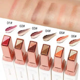 Professional 2 In 1 Double Color Gradient Velvet Eye Shadow Stick Lazy Makeup Waterproof Lasting Shimmer Metallic Eyeshadow