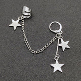 Personalized Fashion Chain Star Earrings Pendant C Ear Cuff Non Piercing Ear Ear Clip Men Women Party Punk Earrings Jewelry Gift