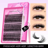 Fluffy Lash Clusters Kit Thick 60-100D Volume Eyelash Clusters Wispy Individual Lashes Cluster Eyelash Extensions DIY