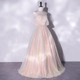 Women's Off The Shoulder Wedding Guest Dress Mesh Evening Party Formal Gown Long Prom Dresses