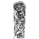 Full-arm Tattoo Stickers With The Crown Of The Virgin Of Jesus And Lion Waterproof Tattoo Stickers