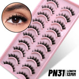 Lashes 5/10 Pairs 3D Faux Mink Lashes Fluffy Soft Wispy Volume Natural long False Eyelashes Reusable Eyelashs Makeup