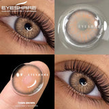 EYESHARE 1pair Natural Color Contact Lenses for Eyes Fashion Blue Lenses Gray Pupils Brown Lenses Yearly Cosmetic Green Contacts