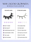 Manga Lashes 5 pairs Eyelashes Fluffy Soft Cross Natural Look False Lashes Wispy Natural Makeup Eyelash Extension