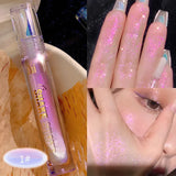 1PCS Diamond Glitter Liquid Eyeshadow Highlighter Lying Silkworm Shiny Brightening Makeup Waterproof Lasting Women Beauty Tools