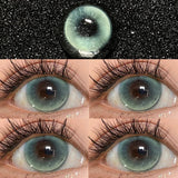 2pcs Color Contact Lenses For Eyes Natural Green Eye Colored Lenses Yearly Beautiful Diopter Myopia Lens Student Color Cosmetics