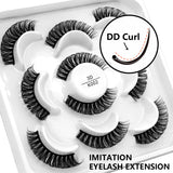 Lashes DD Curl 10-23mm Russian Lashes 3D Mink Eyelashes Reusable Fluffy Russian Strip Lashes eyelashes extensions