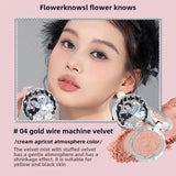 Flower Knows All series Swan Ballet Velvet Embossed Blush Matte Makeup Pressed Blusher Powder Pallet Women Gift Set